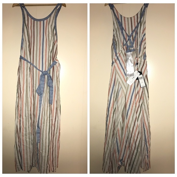 BCBGMaxAzria Blue Multi Striped Sleeveless Dress - Picture 4 of 12